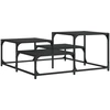 Image de vidaXL Table basse noire 87,5x87,5x40 cm Bois composite