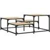 Image de vidaXL Table basse en chêne soona 87,5x87,5x40 cm Matériau dérivé du bois