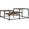 Image de vidaXL Table basse chêne fumé 87,5x87,5x40 cm Bois composite