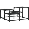 Image de vidaXL Table basse noire 68x68x40 cm Bois composite