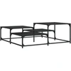 Image de vidaXL Table basse noire 107x107x40 cm Bois composite
