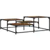 Image de vidaXL Table basse chêne fumé 107x107x40 cm Bois composite