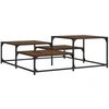 Image de vidaXL Table basse marron imitation chêne 107x107x40 cm Bois composite