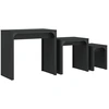 Image de vidaXL Tables d'ensemble 3 pcs. noir bois composite