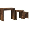 Image de vidaXL Tables d'ensemble 3 pcs. Chêne fumé Bois composite