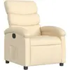 Image de vidaXL Fauteuil relax Tissu Crème
