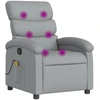 Image de vidaXL Fauteuil de massage gris clair Tissu