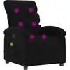 Image de vidaXL Fauteuil de massage noir tissu