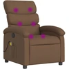 Image de vidaXL Fauteuil de massage Marron Tissu