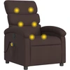 Image de vidaXL Fauteuil de massage brun foncé Tissu