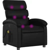 Image de vidaXL Fauteuil de massage noir similicuir