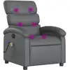 Image de vidaXL Fauteuil de massage Gris Similicuir