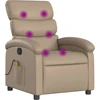 Image de vidaXL Fauteuil de massage Cappuccino-Brun Similicuir