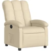 Image de vidaXL Fauteuil relax Tissu Crème