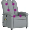 Image de vidaXL Fauteuil de massage gris clair Tissu