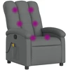 Image de vidaXL Fauteuil de massage gris foncé Tissu