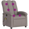 Image de vidaXL Fauteuil de massage Taupe Tissu