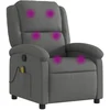 Image de vidaXL Fauteuil de massage gris foncé Tissu