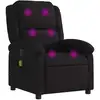 Image de vidaXL Fauteuil de massage noir tissu