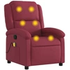 Image de vidaXL Fauteuil de massage vin rouge tissu