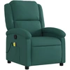 Image de vidaXL Fauteuil de massage vert foncé Tissu