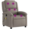 Image de vidaXL Fauteuil de massage Taupe Tissu