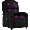 Image de vidaXL Fauteuil de massage noir similicuir