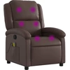 Image de vidaXL Fauteuil de massage brun similicuir