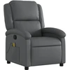 Image de vidaXL Fauteuil de massage Gris Similicuir