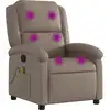 Image de vidaXL Fauteuil de massage Cappuccino-Brun Similicuir