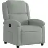 Image de vidaXL Fauteuil relax gris clair velours