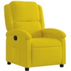 Image de vidaXL Fauteuil relax jaune velours