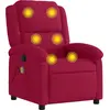 Image de vidaXL Fauteuil de massage vin rouge velours