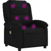 Image de vidaXL Fauteuil de massage noir velours