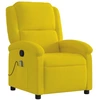 Image de vidaXL Fauteuil de massage jaune velours