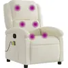 Image de vidaXL Fauteuil de massage crème velours