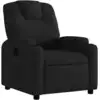 Image de vidaXL Fauteuil relax noir tissu