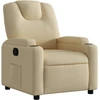 Image de vidaXL Fauteuil relax Tissu Crème