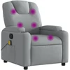 Image de vidaXL Fauteuil de massage gris clair Tissu