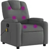 Image de vidaXL Fauteuil de massage gris foncé Tissu
