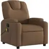 Image de vidaXL Fauteuil de massage Marron Tissu