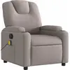 Image de vidaXL Fauteuil de massage Taupe Tissu