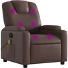 Image de vidaXL Fauteuil de massage brun similicuir