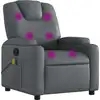 Image de vidaXL Fauteuil de massage Gris Similicuir