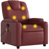 Image de vidaXL Fauteuil de massage vin rouge similicuir