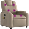 Image de vidaXL Fauteuil de massage Cappuccino-Brun Similicuir
