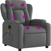 Image de Fauteuil de massage Tissu gris foncé