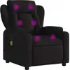 Image de vidaXL Fauteuil de massage noir tissu