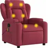 Image de vidaXL Fauteuil de massage vin rouge tissu