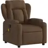 Image de vidaXL Fauteuil de massage Marron Tissu